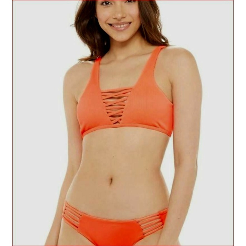 Tinibikini Women Tangerine Orange 2pc Bikini Swimsuit 6565SW XS
